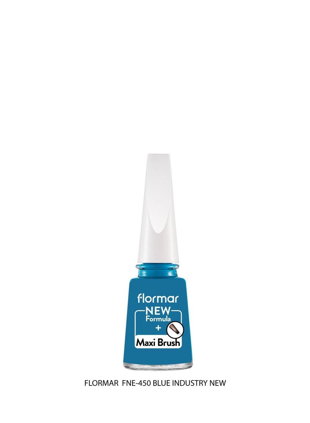 Flormar 450 Blue Industry - Classic High-Gloss Nail Enamel - Image 1