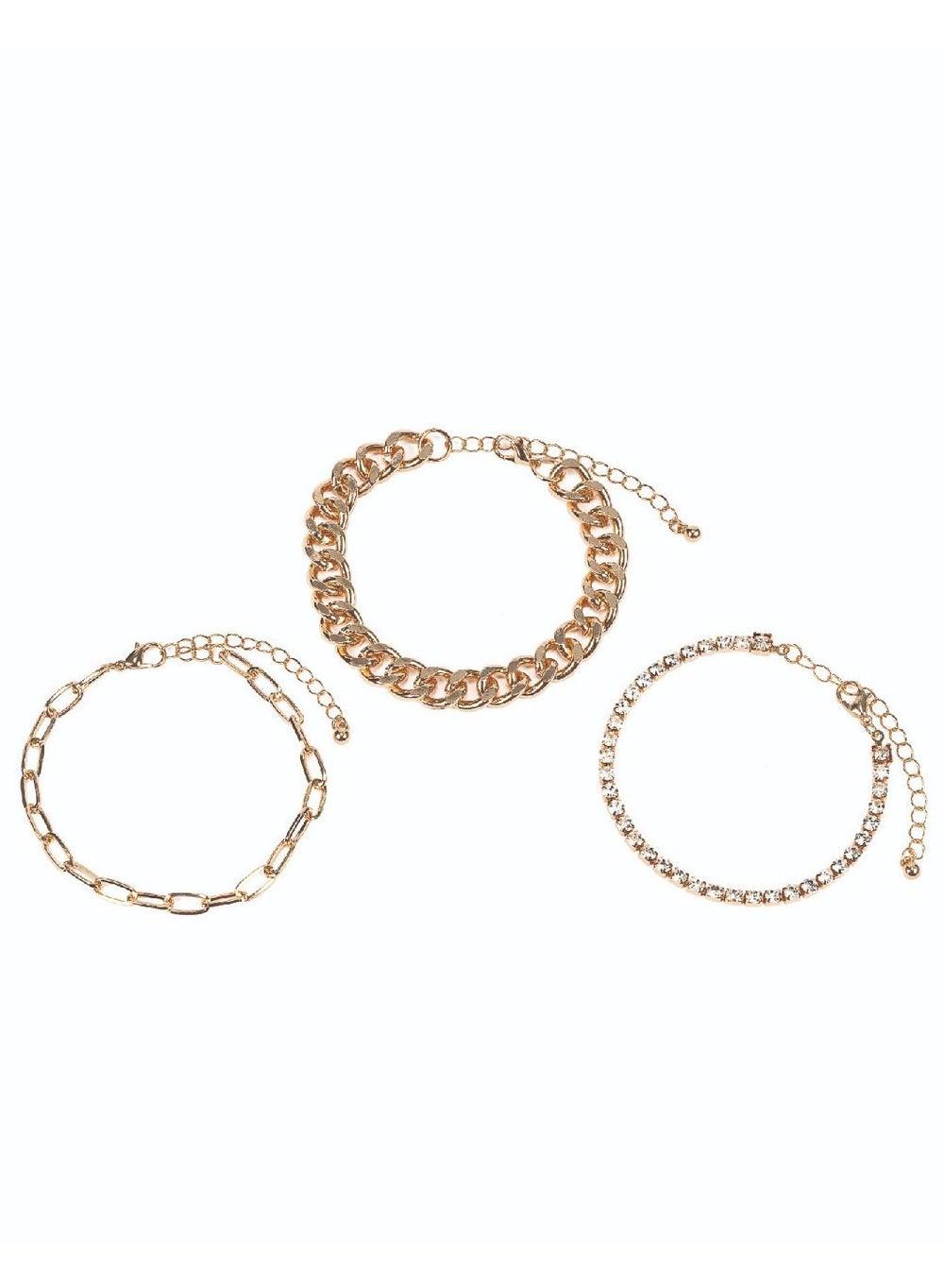 AMICA Trio: Elegant Metallic Bracelets Set of 3 - Image 1