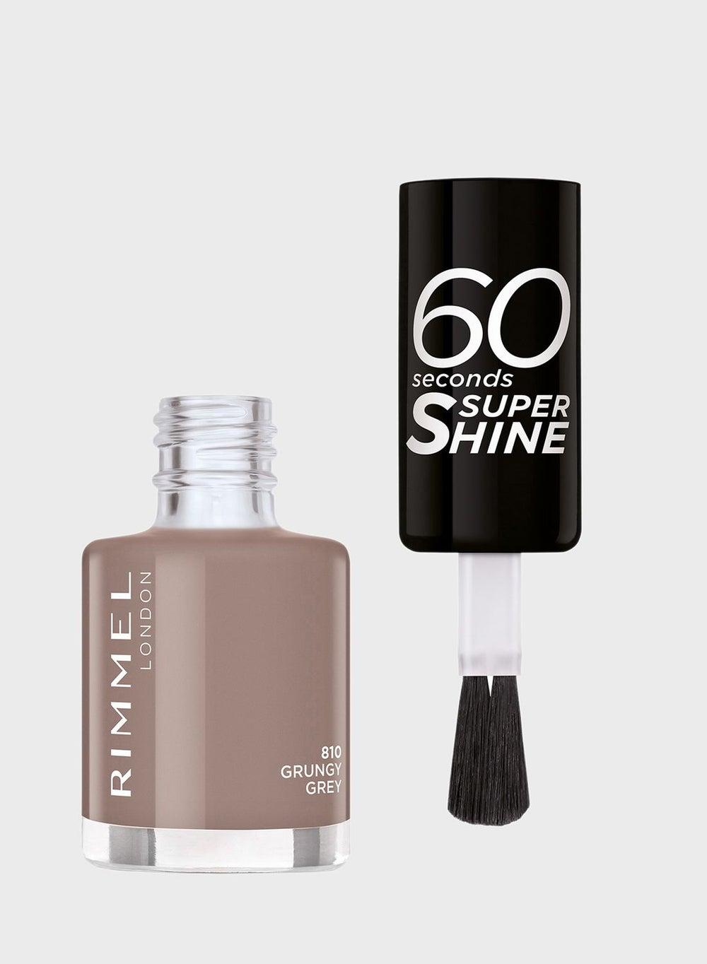Rimmel 60 Seconds Super Shine – 810 Grungy Grey, 8ml - Image 1