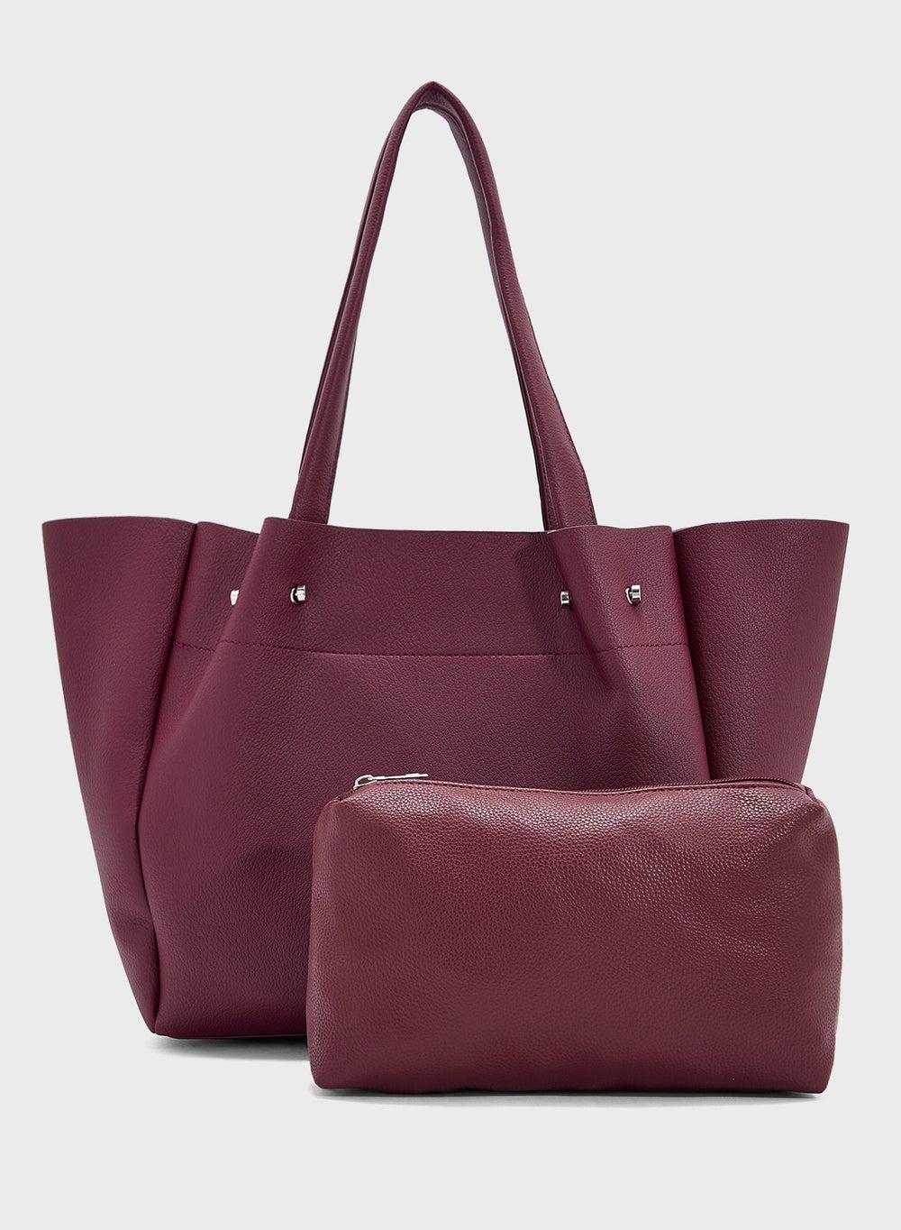 ELLA 2-in-1 Elegance: Minimalist Tote Bag with Pouch - Image 1