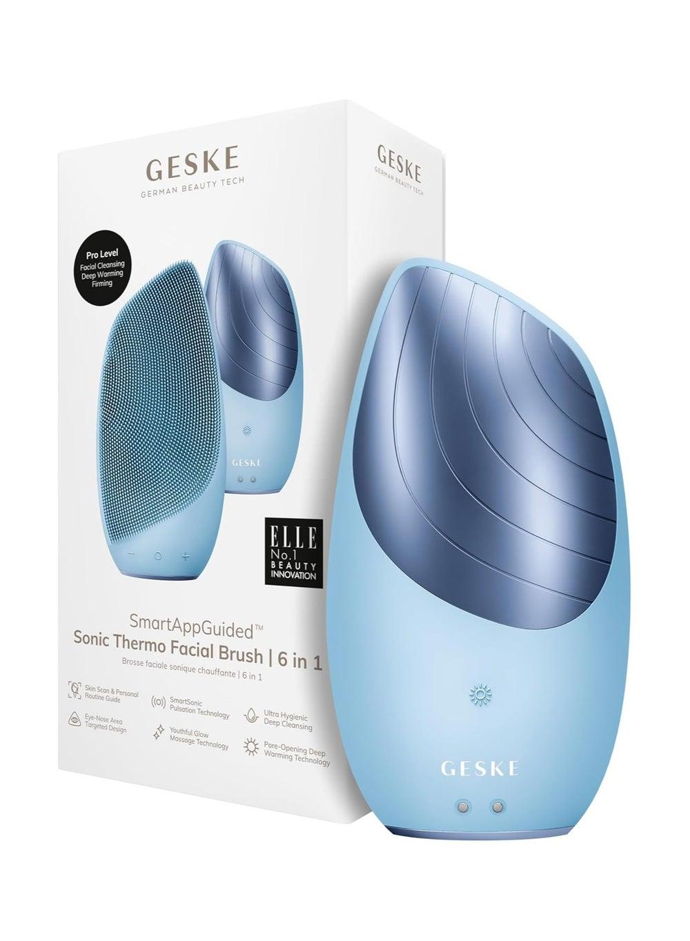Aquamarine 6-in-1 Sonic Thermo Facial Brush | Luxe Skin Cleanser - Image 1