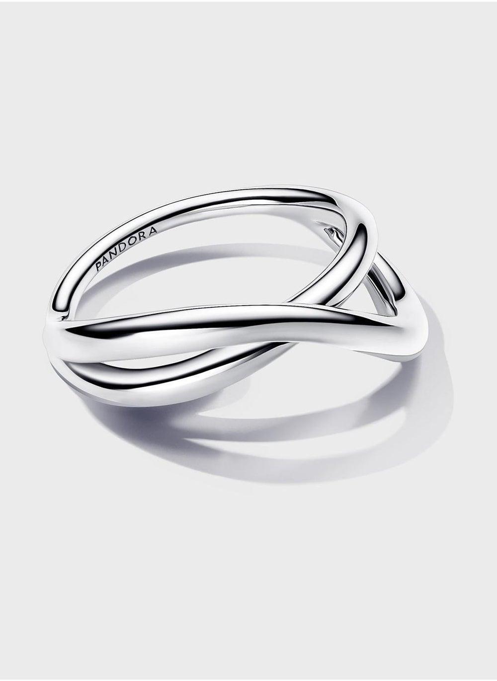 PANDORA Organically Shaped Infinity Silver Ring - Image 1