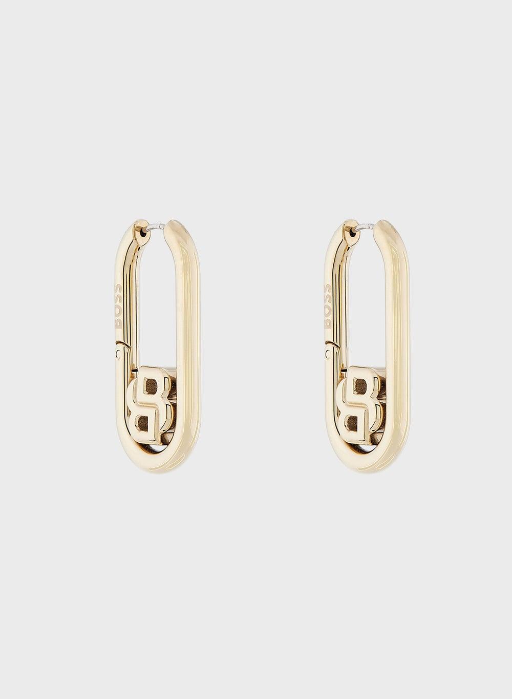 BOSS Ycon Yellow Gold-Plated Swing Earrings for Women - Image 1