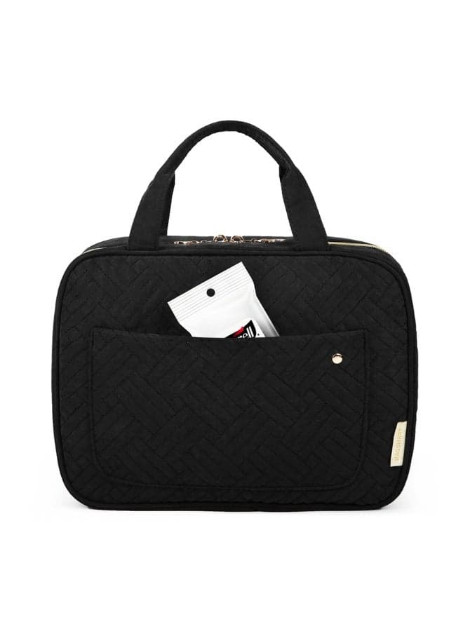 BAGSMART Bonchemin Space-Saving Black Hanging Toiletry Bag - Image 1