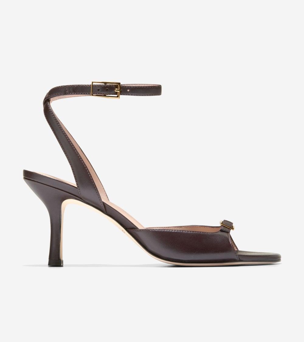 Annalise Dark Chocolate Leather Buckle Sandals for Women - Image 1