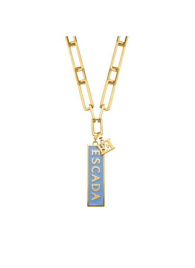 ESCADA Caroline Chic Blue Tag Necklace - Bold & Sophisticated - Image 1