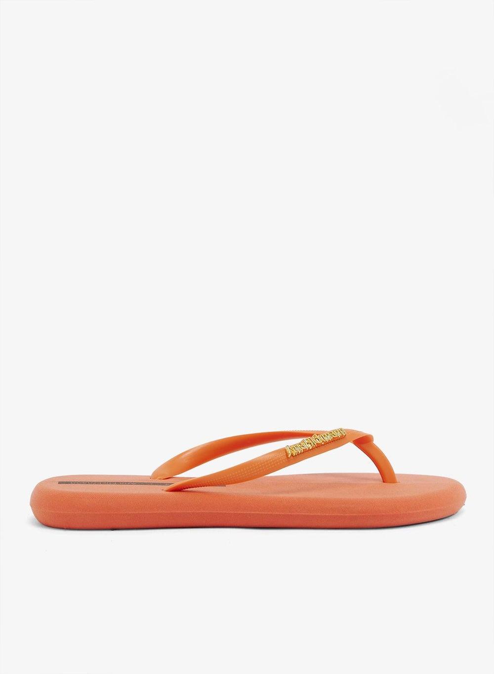 Boat Women's Orange Flip-Flops with Elegant Gold Detail - 002.00001 - Image 1