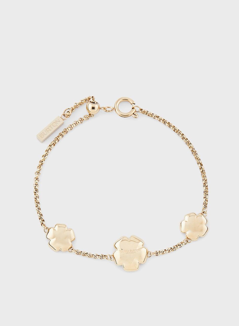 OLIVIA BURTON Tudor Rose Gold Station Bracelet - Image 1