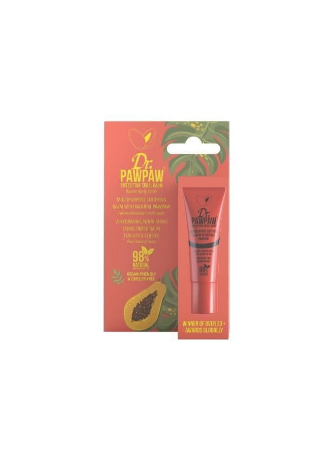 Dr Pawpaw Tinted True Coral Multi-Use Balm 10ml - Image 1
