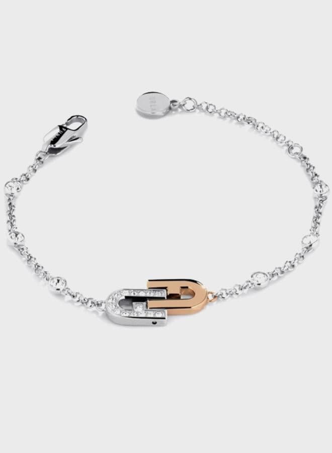 Furla Arch Women's Bracelet: Elegant Dual-Tone Sparkle - Image 1
