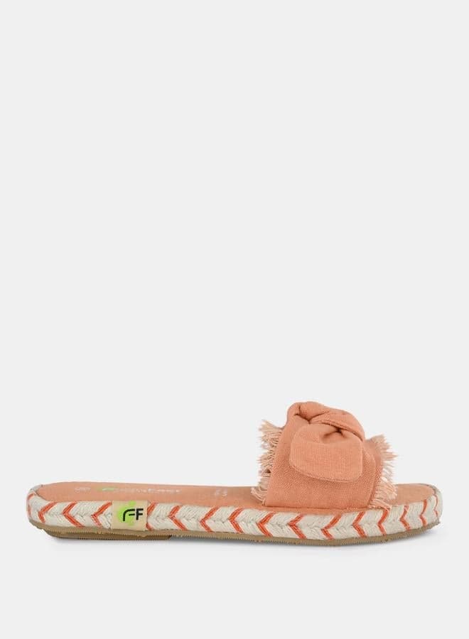 Elegant Peach Open Toe Flat Sandals by 7008332327Peach - Image 1