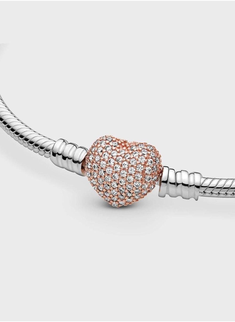 PANDORA Moments Sparkling Heart Chain Bracelet - Image 1