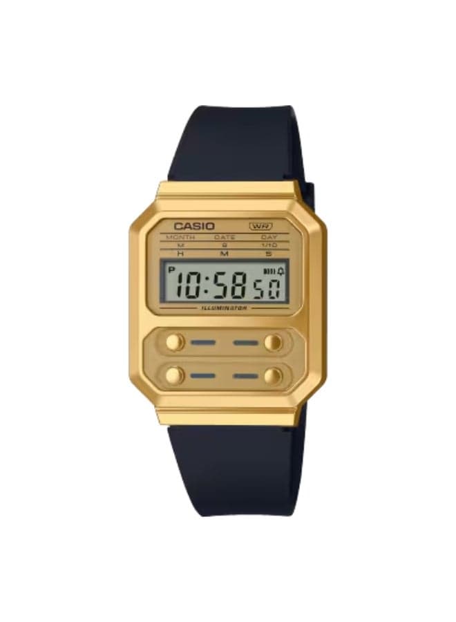 CASIO A100WEFG-9ADF Elegant Gold Resin Digital Watch for Women - Image 1
