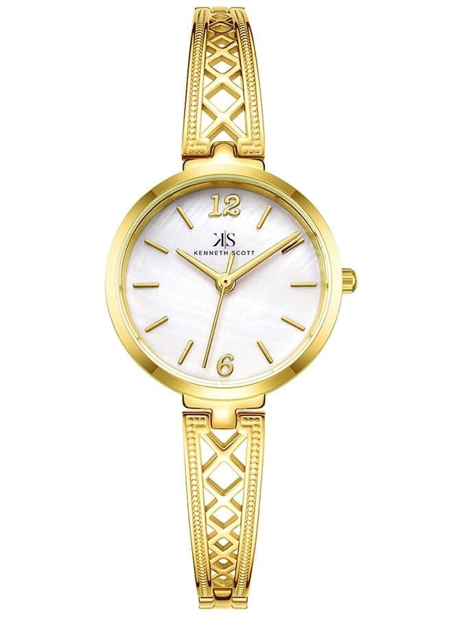 KENNETH SCOTT K22518-GBGM Elegant Gold Alloy Women's Watch - 28mm - Image 1