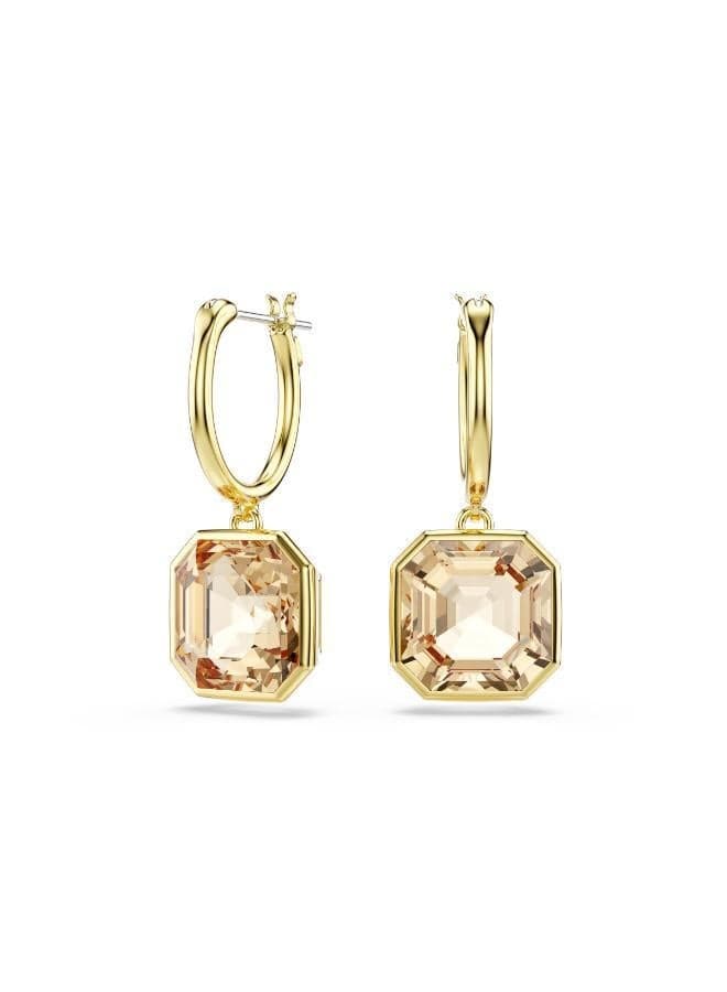 SWAROVSKI Millenia Gold-Tone Caramel Crystal Drop Earrings - Image 1
