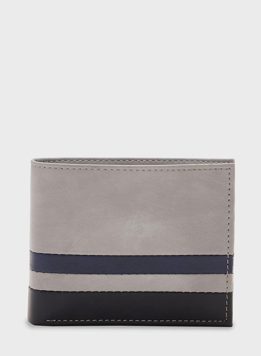 Robert Wood Tri-Color Bi-Fold Men's Wallet - Image 1