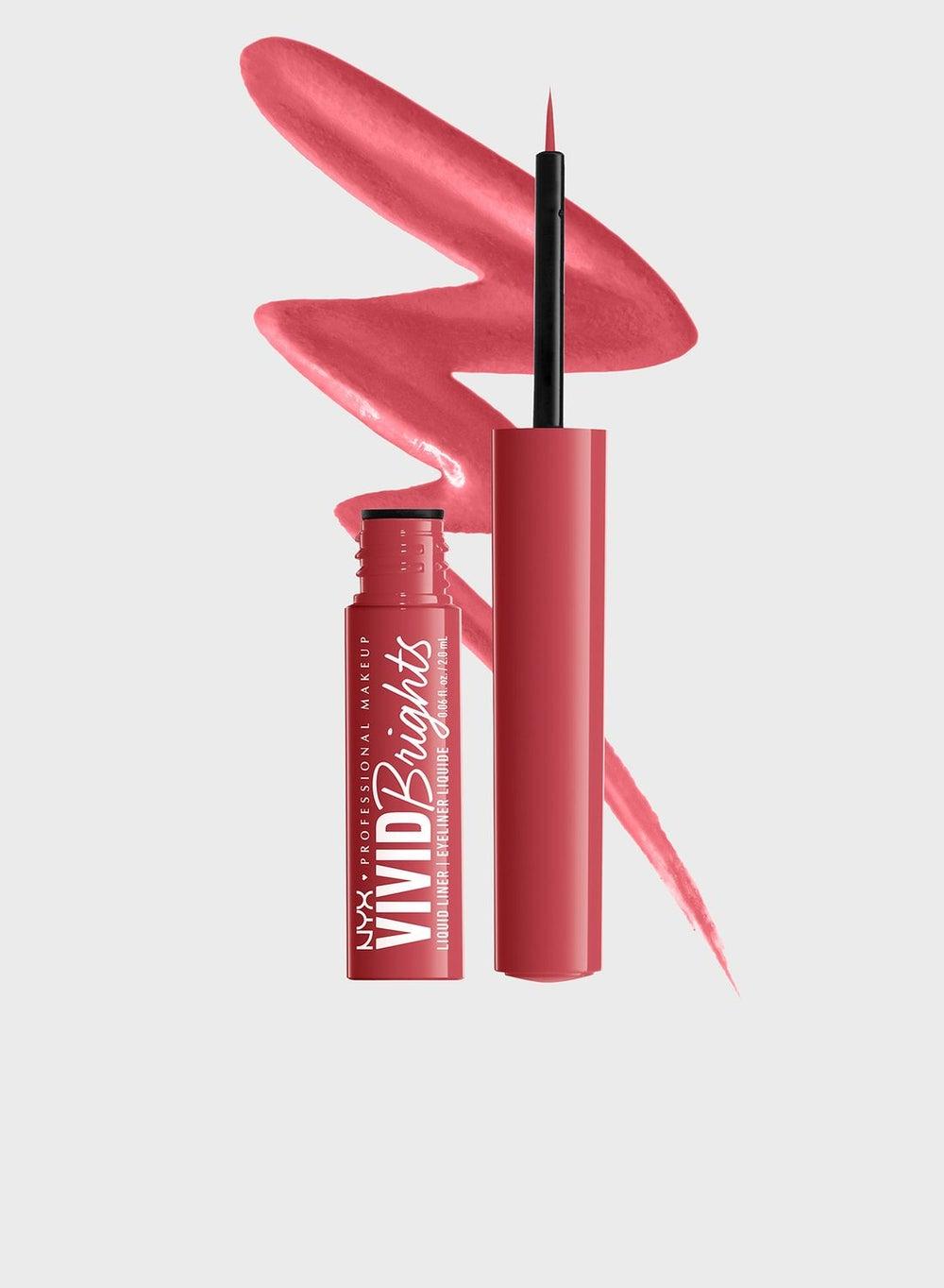 NYX Vivid Brights On Red - Matte Finish Liquid Eyeliner - Image 1