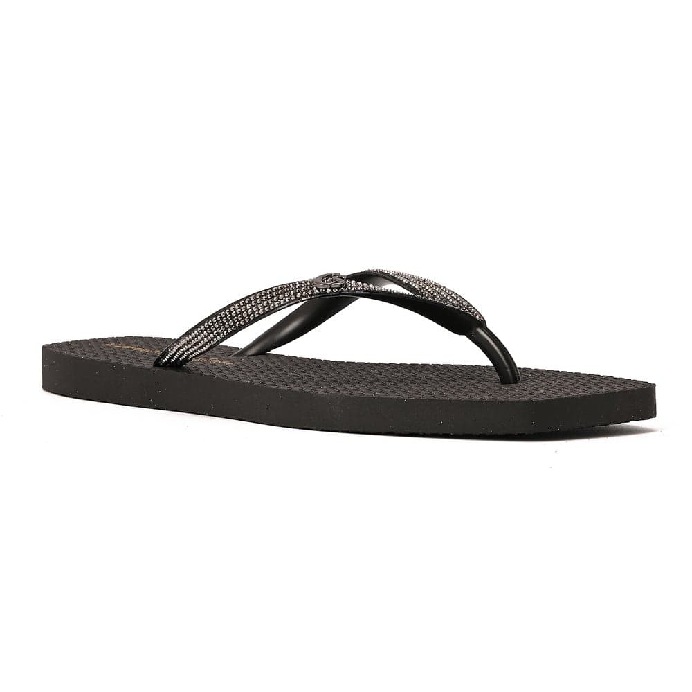 Elegant Cs Black Flip-Flops – Classic Comfort - Image 1