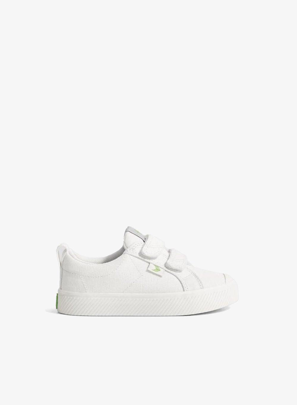 Eco-Chic OCA Low Off-White Canvas Sneaker for Kids - Image 1