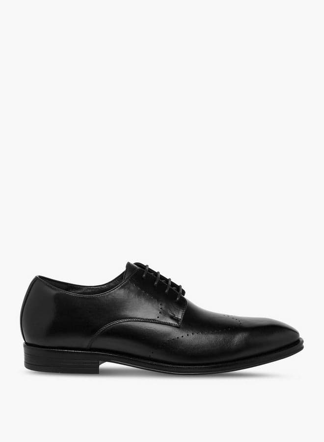 Steve 17 Black Derby Shoes: Classic Elegance for Men - Image 1