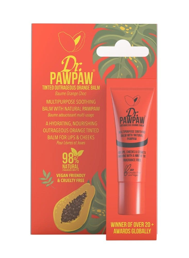 Dr. Pawpaw Outrageous Orange Balm 10ml - Luminous Lip Care - Image 1