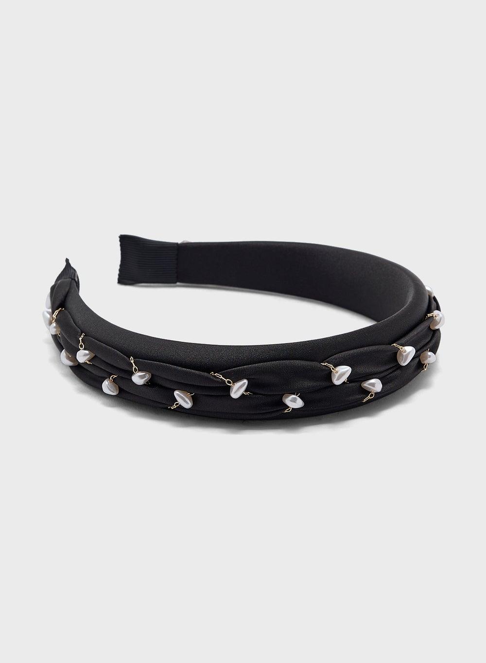 Ella Limited Edition Pearl Woven Headband - Elegant Accessory - Image 1