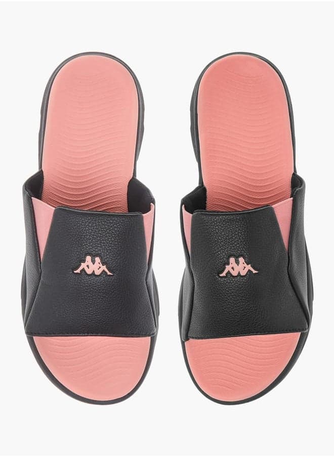 Elegant Women's 24Yl009Wblack Logo Slides - Sleek Black - Image 1