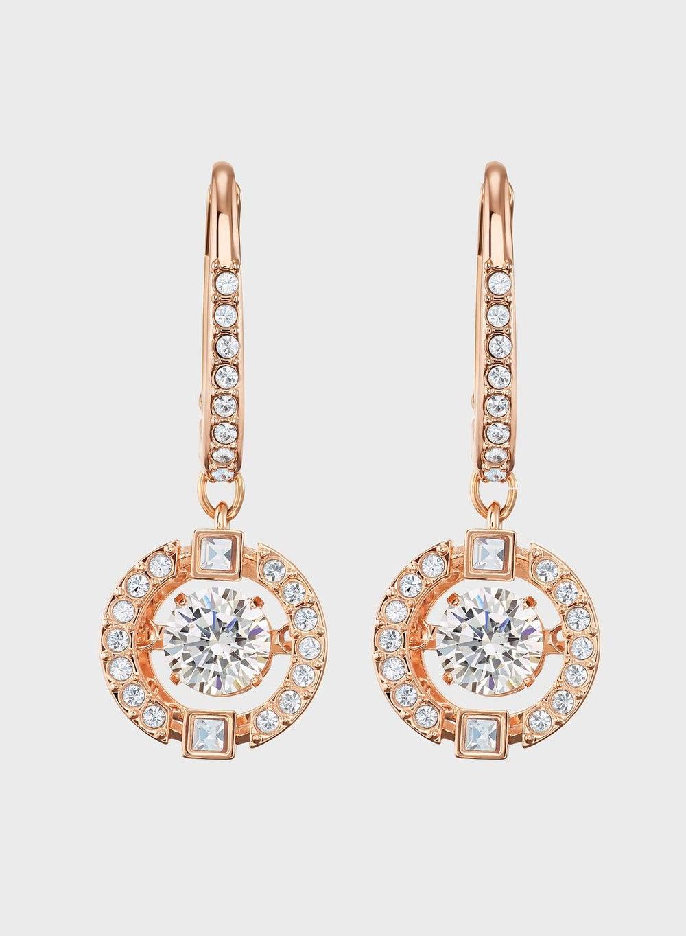 SWAROVSKI Sparkling Disc Earrings - Dazzling Dance Collection - Image 1