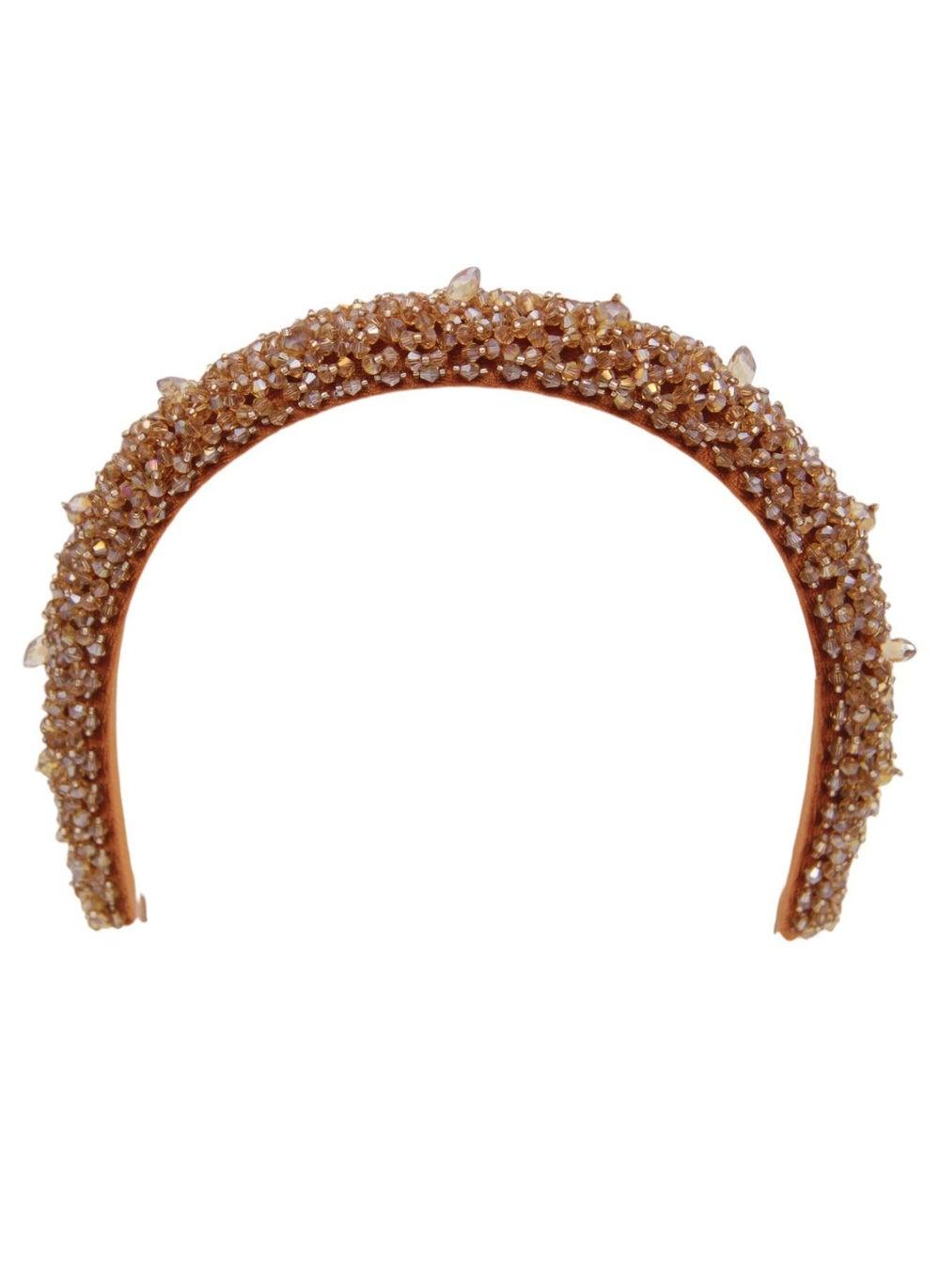 Monalisa Brown Handmade Headband for Women & Girls - Image 1