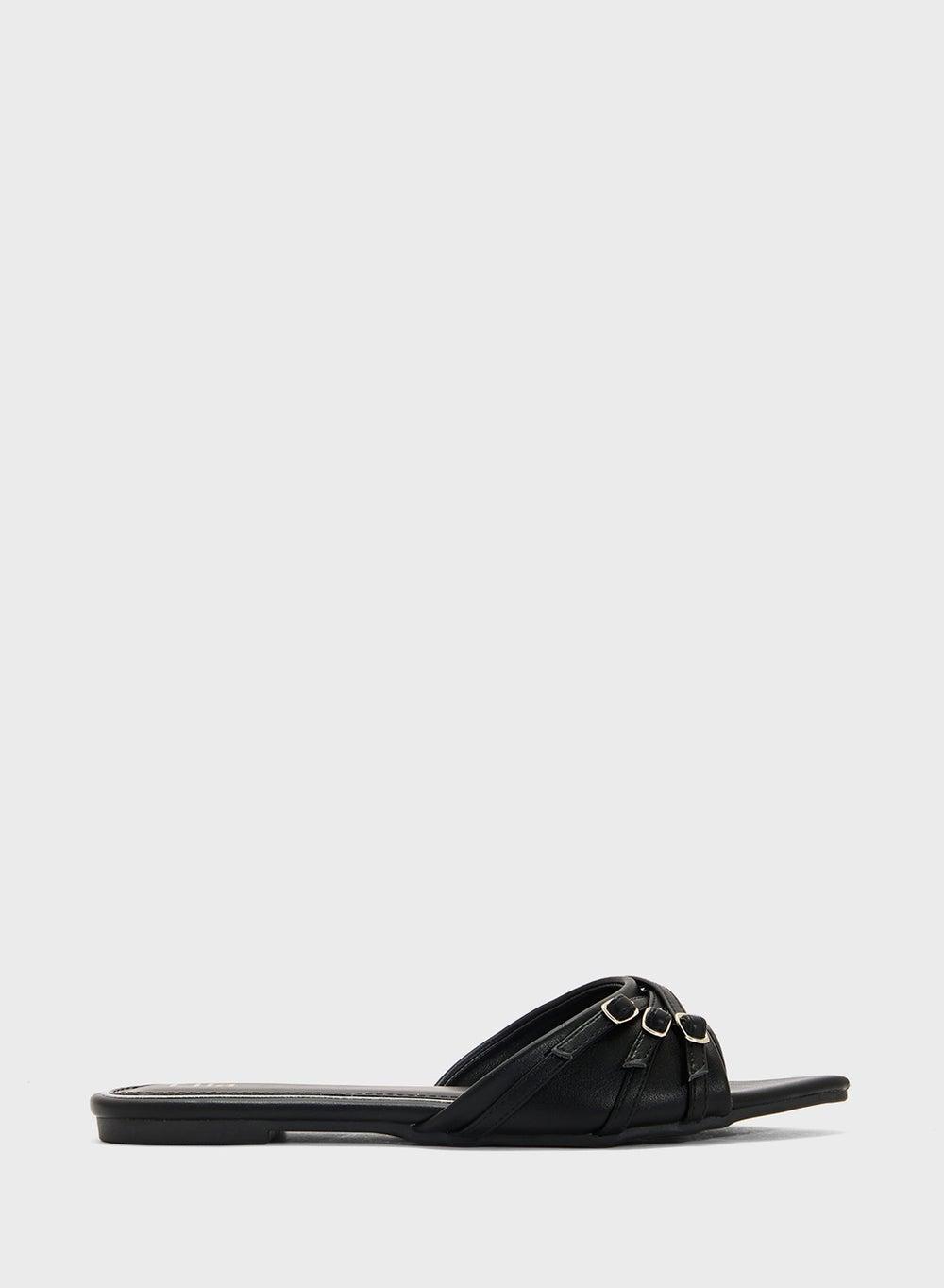 Elegant Pointed Flat Sandal 2508 33 with Buckle Accent - Image 1