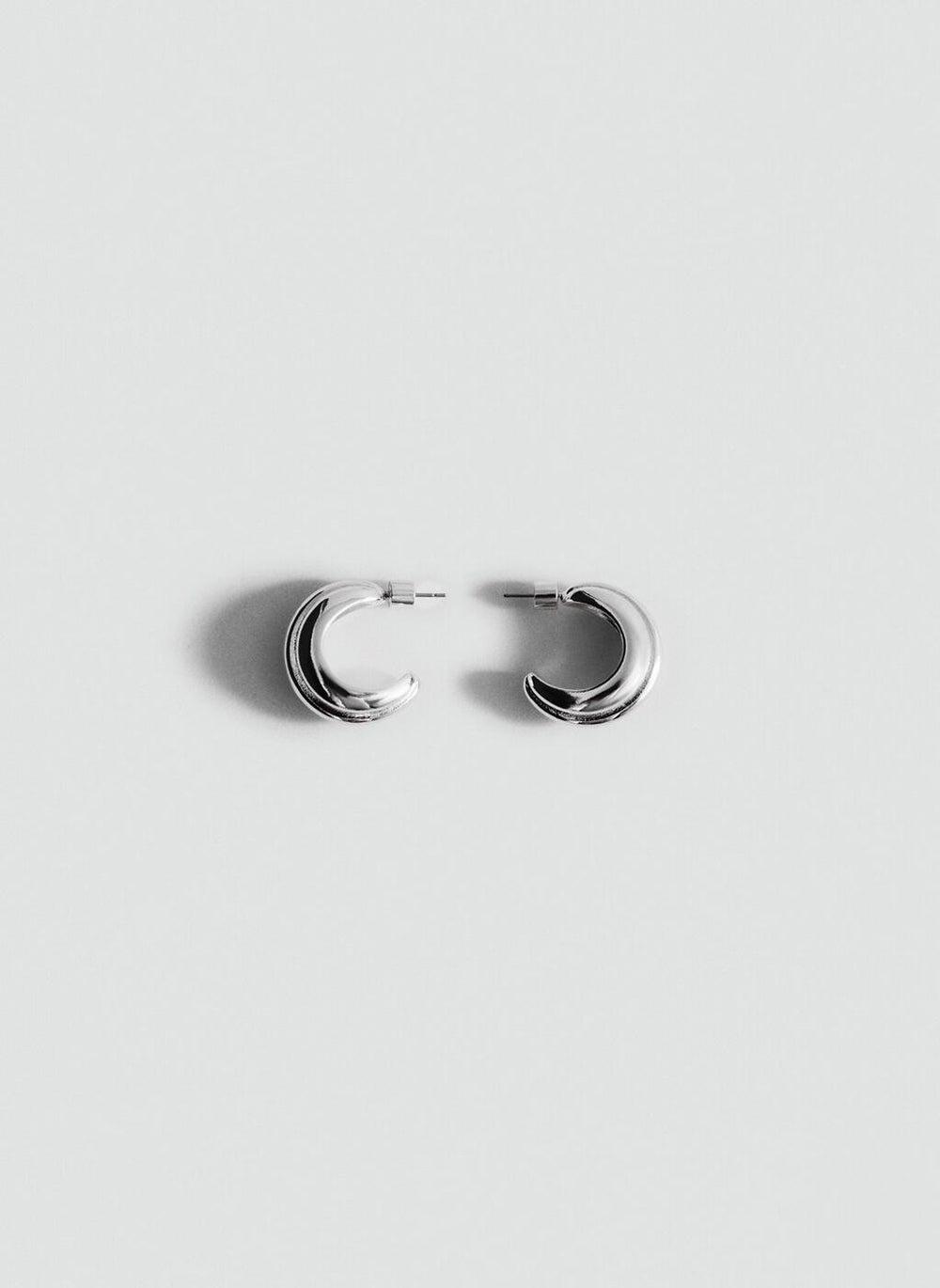 MANGO Refined Textured Hoop Earrings for Women - Image 1