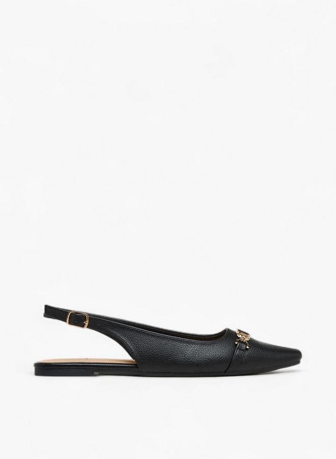 Bs451 240027 Metallic Elegance Ballerina Shoes with Buckle - Image 1