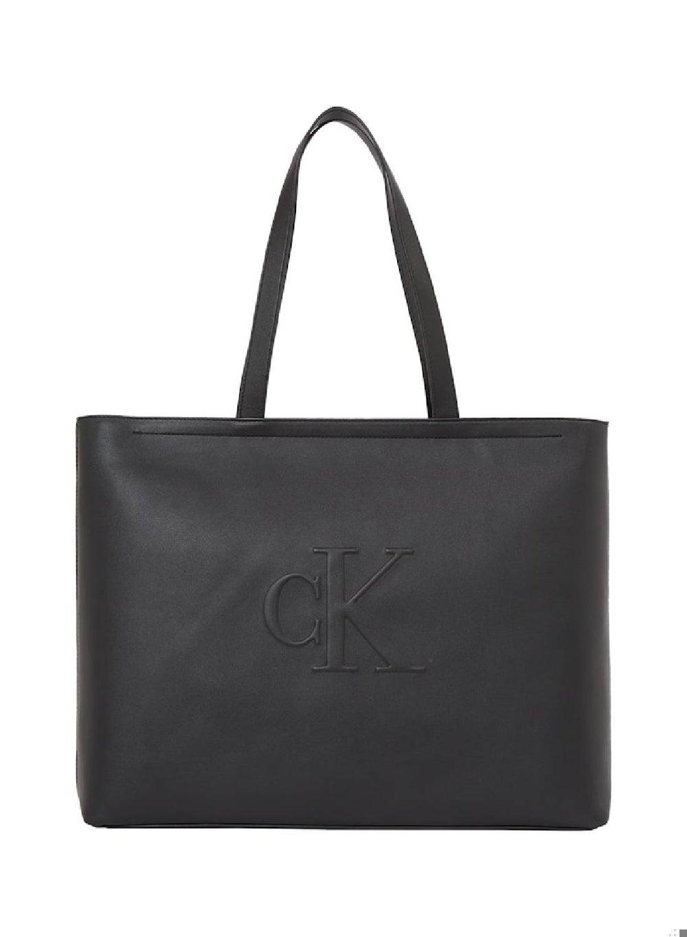 Calvin Klein Sleek Black Faux Leather Women's Tote - Image 1
