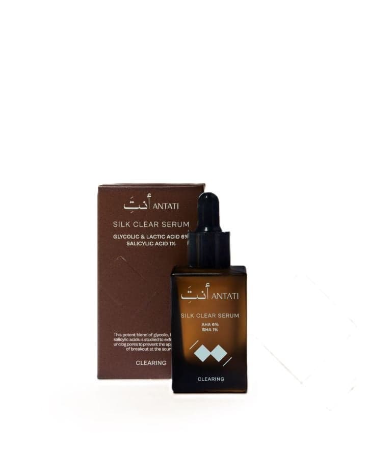 Silk Clear Acne Serum: AHA/BHA Exfoliating Solution - Image 1