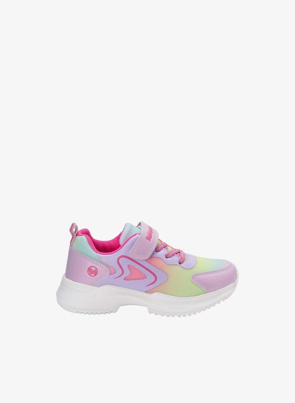 Bubblegummers Rainbow Color Block Sneakers for Girls - Image 1