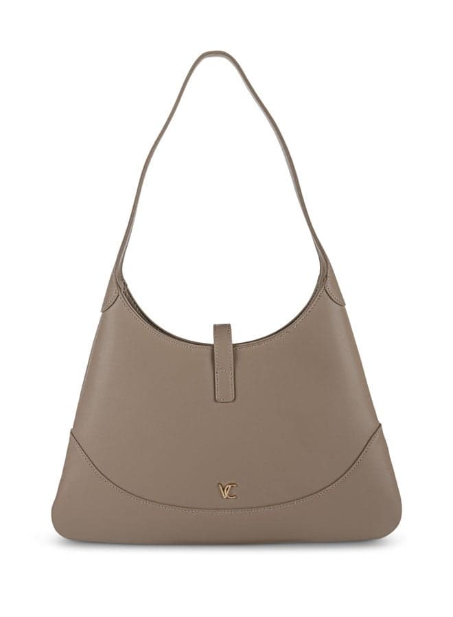 Vincci Elegance: Chic Brown Solid Shoulder Bag for Women - Image 1