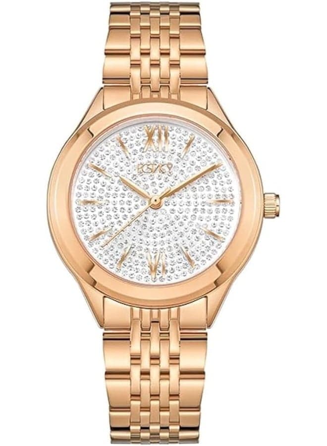 ECSTACY E23517-RBKS Rose Gold Tonneau Watch - 34 mm - Image 1