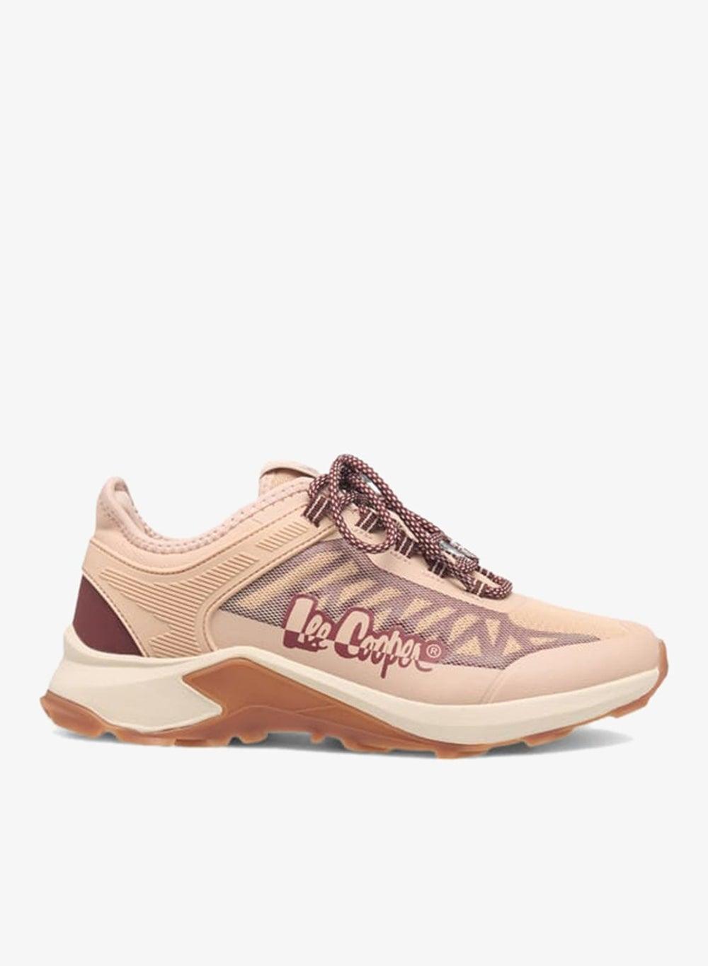 NW240425Nude Elegance: Beige Low-Top Sneakers for Women - Image 1
