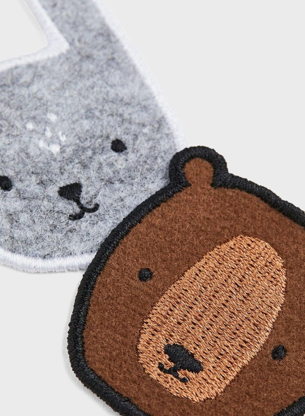 2 Pack Enchanted Bunny & Bear Hair Clips - Image 1