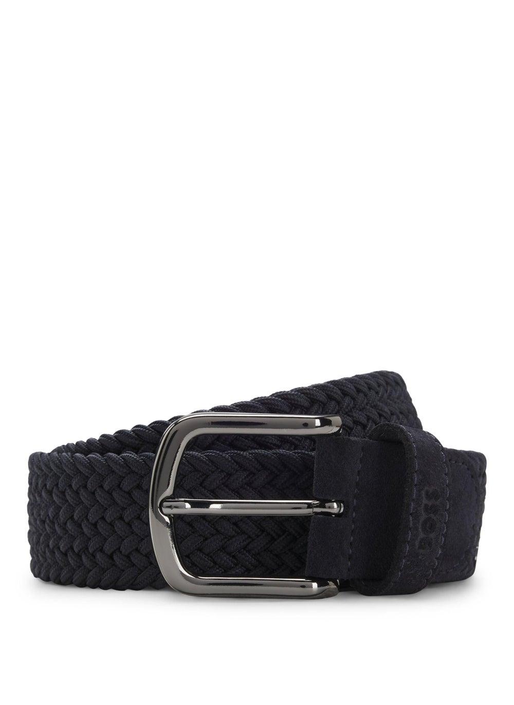 BOSS Men's Textured Woven Belt with Suede Trims - Image 1