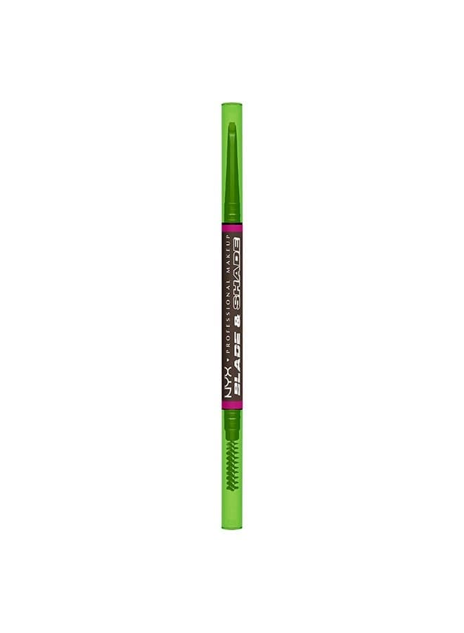 NYX Blade & Shade Brow Pencil Espresso, 16HR Dual-Edged Design - Image 1