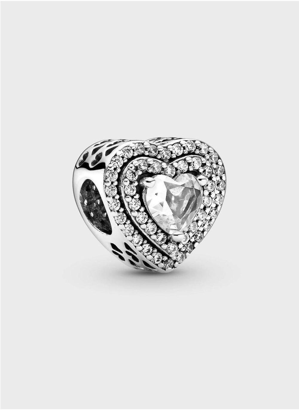 PANDORA Timeless Sparkle Levelled Hearts Women's Charm - Image 1