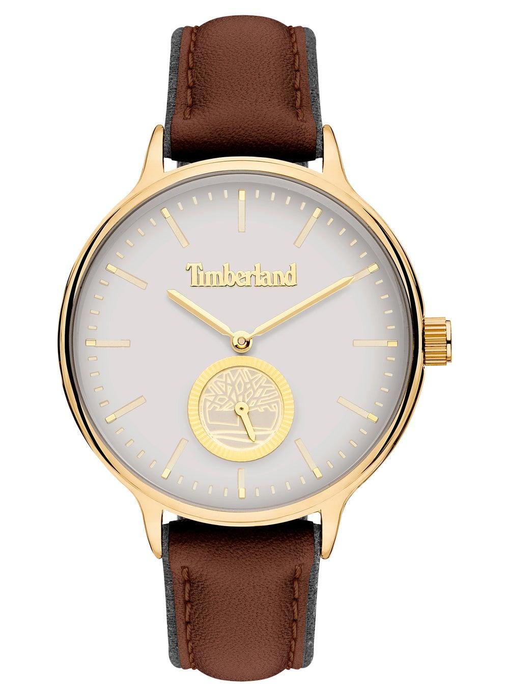 Timberland Norwell 45mm Women's Leather Watch in Dark Brown - Image 1