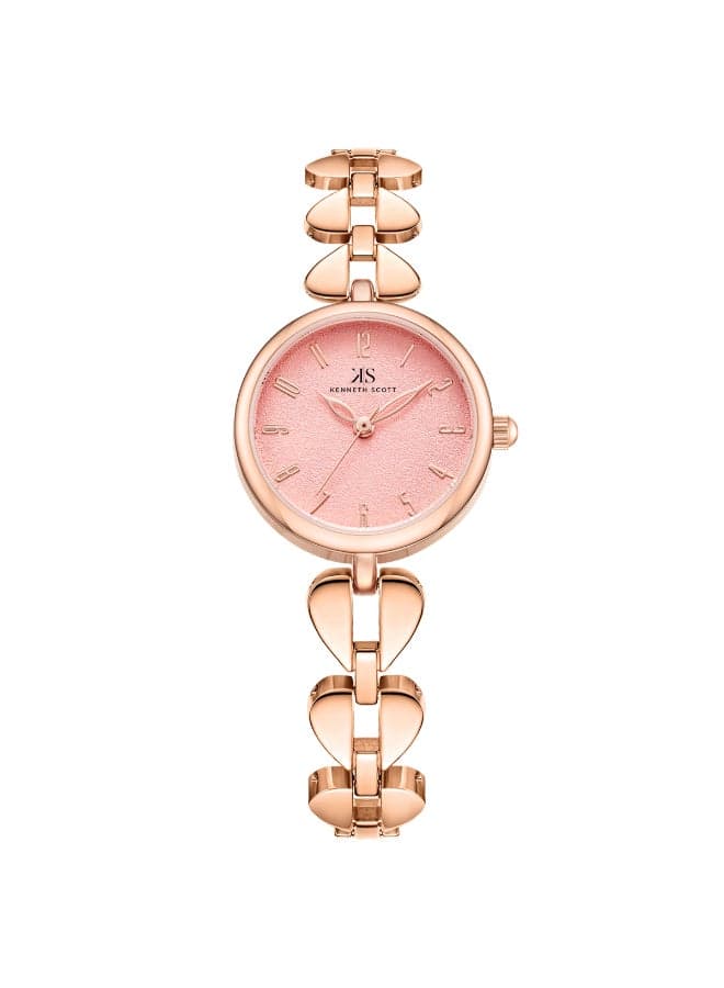 KENNETH SCOTT K23504-RBKP Elegant Rose Gold Women’s Watch - Image 1