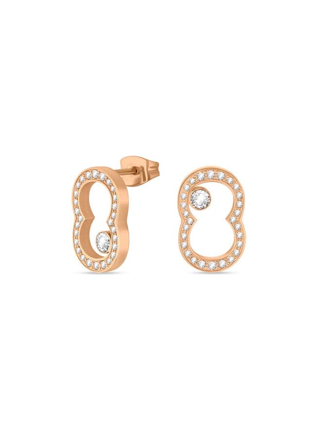 CERRUTI 1881 Bianca Rose Gold-Plated Earrings: Timeless Elegance - Image 1