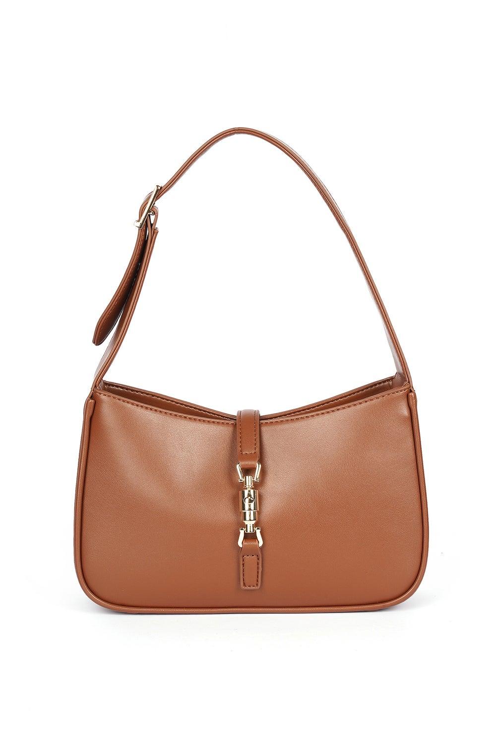 Cuple Chic Elegance Faux Leather Shoulder Handbag - Image 1