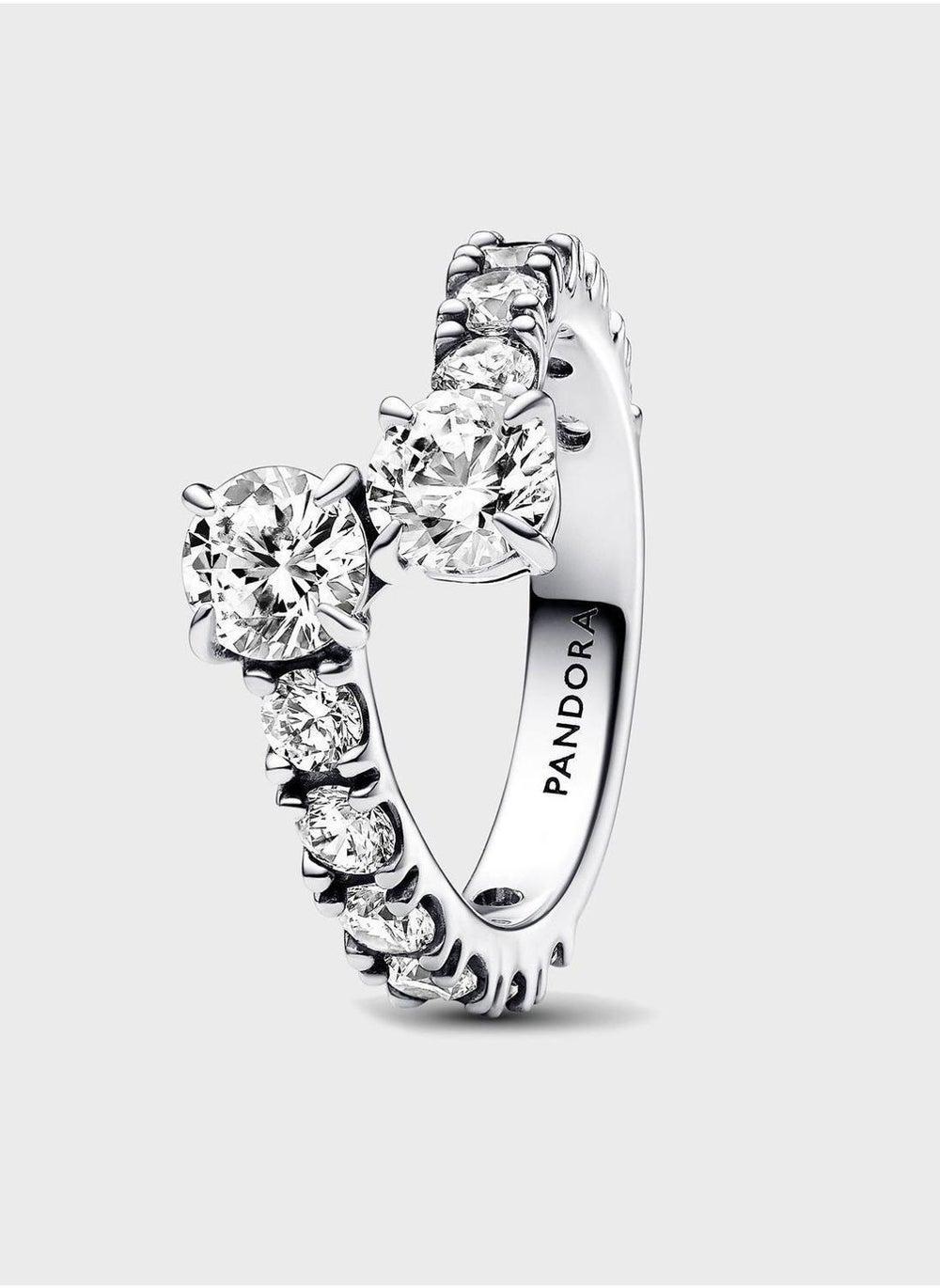 PANDORA Timeless Sparkle: Women's Overlapping Band Ring - Image 1
