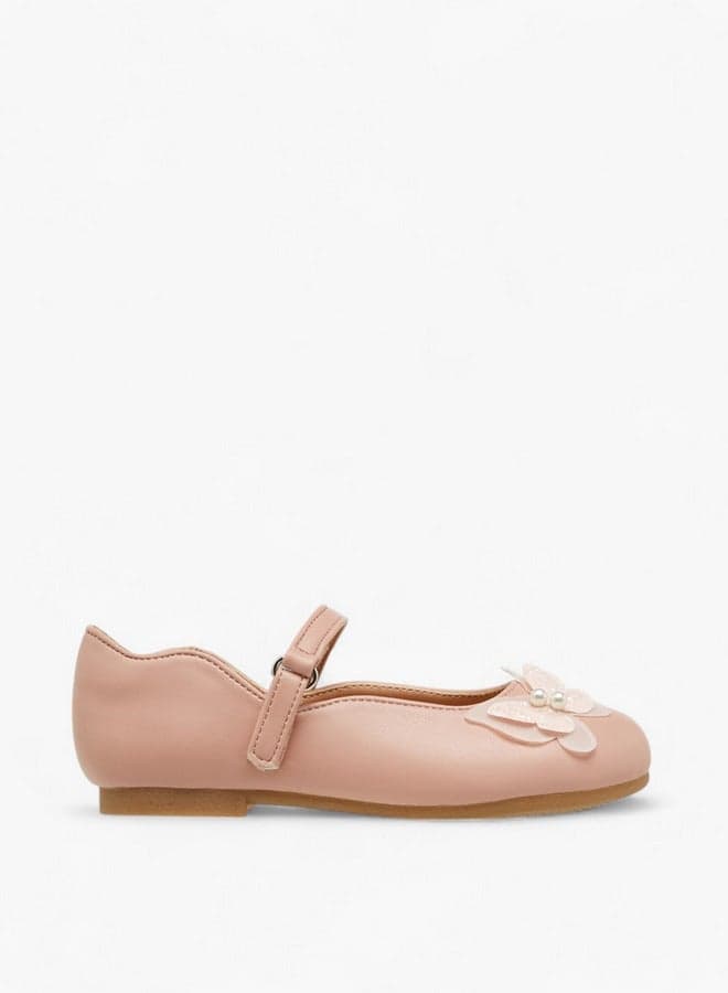 Bs160 240267A Pink Butterfly Ballerina Sandals for Girls - Image 1