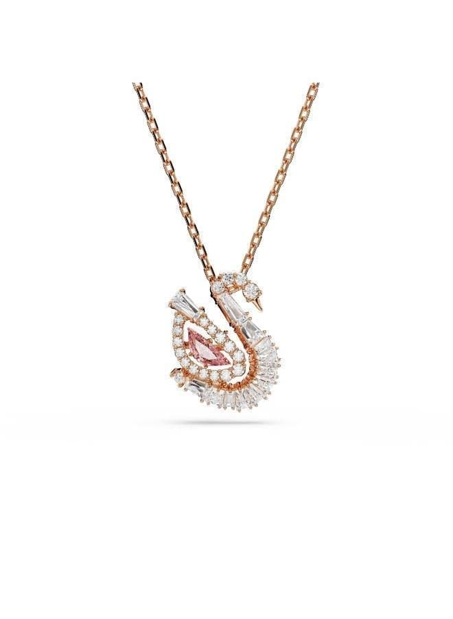 Swarovski Elegant Swan Long Necklace, Rose-Gold Tone - Image 1