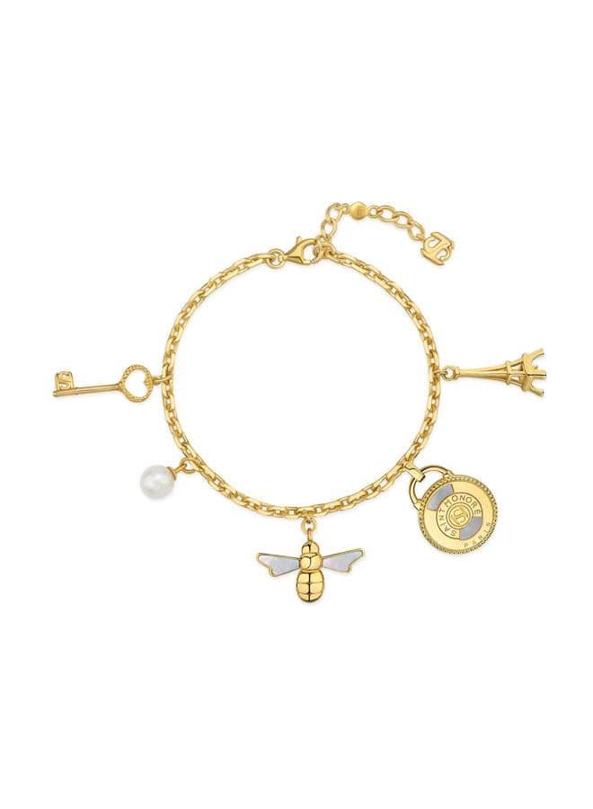 Saint Honore Paris Camille Gold-Plated Charm Bracelet - Image 1
